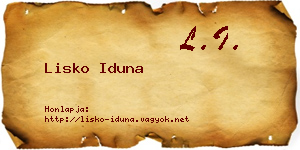 Lisko Iduna névjegykártya
